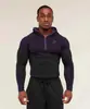 Camiseta Térmica con Capucha para Hombre Gymshark Fitness Manga Larga Onyx5.0 Onyx Alta Elasticidad Ciclismo Fitness