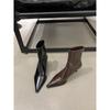 Botas Curtas Francesas de Salto Alto e Bico Fino para Mulheres 2023 Novo Outono, Inverno e Primavera Botas Slim de Veludo Estilo Coreano Botins