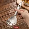 Cuchara Ralladora de Acero Inoxidable, Cuchara Ralladora Multifuncional para Jengibre y Ajo, Cuchara Trituradora para Alimentos Complementarios Infantiles, Rallador Manual para Jugo de Jengibre y Pasta de Ajo