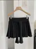 Saia Curta Kekezoon de Alcinhas Linha A Cintura Alta Emagrecedora Anti-Exposição Bodycon Cor Sólida Meia Saia Moda Feminina 7437