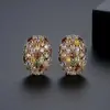 Serie de Joyería de Estilo Exótico de Cao Shi: Pendientes Coloridos de Circonita, Lujosos y Finamente Elaborados, Pendientes de Moda de Alta Gama para Fiesta