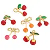 Acero Inoxidable Goteo de Aceite Colgante de Cereza Color Fruta Colgante Zapatos Palabra Bolsa Llavero Colgante Accesorios para Joyería DIY