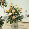 Nuevo Arreglo de Piso Grande para Boda Banquete de Compromiso Flor de Seda Arreglo Floral Decorativo Terminado Pasillo Arte Floral de Boda