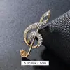 Moda Europea y Americana Broche de Lujo de Alta Gama Corsage Creativo de Nota Pin para Ropa Accesorios para Ropa Símbolos Musicales Femeninos