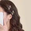 Flequillo de Lazo Cabello Lateral Pinza de Pato Pasador Pinza para el Cabello Dulce Aspecto de Alta Gama Hermoso Clip Lateral de Pedrería Hueco