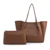 Bolso Tote de Gran Capacidad para Mujer con Neceser a Juego, Bolso de Hombro Impermeable de Piel Sintética para el Trabajo y Viajes