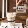 Wow Bolsas Dispensadoras de Líquido CustomCoffee Concentrado para Cold Brew Bolsas con Boquilla Transparente Mate Bolsas de Pie