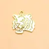 Colgante de Cabeza de Tigre Retro de Doble Cara Más Vendido para Comercio Exterior Colgante Versátil de Animal Tigre Accesorios para Pendientes, Collares, Joyería DIY