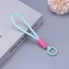 Chaveiro Cordão para Celular Colorido, Cordão Trançado Colorido com Nó, Pingente Antiperda para Garrafa de Água, Corda para Chaveiro Atacado