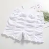 Nova Roupa Íntima Feminina Plissada de Alta Elasticidade Sem Costura Calça de Cintura Média Fábrica Dropshipping Algodão Branco