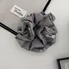Tela de Patchwork a Cuadros Retro Estilo Coreano Falda Plisada Brote de Flor Cintura Ceñida Scrunchie Accesorios para Recoger el Pelo de Moño de Nicho
