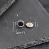 Aretes Galaxia Runxin para Hombre, Aretes Redondos de Diamante Negro de Personalidad Hip-Hop de Moda para Mujer, Elegantes Accesorios de Oreja Geométricos de Arena Azul de Lujo Ligero