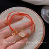 Pulsera de Haba Xiangsi Perla Roja Jade Conejo estilo moda nacional pulsera para novias diseño de nicho girl ins cuerda roja retro