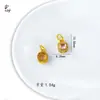 Acessórios para Joias DIY de Cubos de Açúcar Coloridos, Estilo Antigo Dourado com Areia Inlaid com Zircônia, Furo Passante de Cobre Dourado com Designs Geométricos, Múltiplas Opções Disponíveis