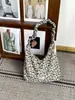 Nuevo bolso bandolera floral estilo coreano para otoño e invierno, bolso de hombro vintage estilo milenio con estampado de leopardo, bolso para el antebrazo juvenil y versátil para mujer
