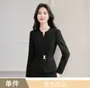 Venta al por mayor transfronteriza de ropa profesional ajustada, de alta gama, para otoño e invierno: Conjunto de chaqueta blazer de manga larga y pantalones anchos para mujer