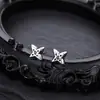 Brincos Cluster de Diamante Cheio de Novo Estilo Transfronteiriços para Homens, Modernos e Versáteis, Brincos de Flor de Íris em Forma de Cruz de Alto Padrão para Mulheres