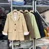 Chaqueta de Traje Básica Multicolor Estilo Coreano para Mujer Primavera/Otoño 2026, Solapa, Un Botón, Holgada, Adelgazante, Para Ir al Trabajo, Traje Pequeño