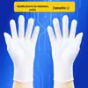 Luvas Brancas Feitas de Algodão Puro, Macias e Respiráveis, Luvas de Proteção para Trabalho Espessadas, Adequadas para Artesanato e Etiqueta, Luvas de Trabalho Finas de Algodão