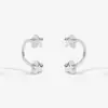 Artículo de moda más vendido transfronterizo europeo y americano S925 Plata de Ley Diseño Personalizado Estrella Roscada Pendientes Versátiles Simples de Gama Alta Estilo Coreano
