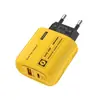 Carregador AC em Forma de Dedo Estilo Mecha 45W Adaptador de Alimentação 5V2A12W Adaptador de Carregamento Rápido Pd25W Amarelo Verde