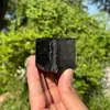Cristal natural jade Xiuyu, pirita, turmalina negra, adorno cúbico de mineral amorfo, obsidiana para escritorio del hogar y la oficina