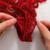 Tanga Europeo y Americano para Mujer Talla Grande Sexy Chica Caliente Ropa Interior de Encaje Algodón Puro Ropa Interior para Gorditas Lista para Exportación Transfronteriza