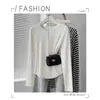 Elegante de Alta Gama, Hombro Derecho, Aspecto Adelgazante, Camiseta Interior de Manga Larga, Principios de Primavera, Otoño e Invierno, Top de Camiseta Interior Cepillada para Mujer