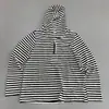 Sudadera con capucha a rayas estilo perezoso otoño nuevo transpirable con cremallera para mujer holgada versátil de manga larga top para uso diario