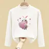 Blusas Térmicas Infantis com Gola Meia-Alta, Roupas Autoaquecidas para Outono e Inverno, Camisetas de Manga Longa para Meninos e Meninas, Nova Camada Base Tendência