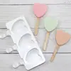 Star Coffee Molde de Helado con Forma de Corazón 3 en 1 Molde para Paletas con Forma de Corazón Molde Casero para Helado Chocolate (No incluye palos)