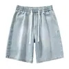 Pantalones cortos de mezclilla de verano para hombre, pantalones finos de longitud media, estilo americano de moda, pantalones de marca de moda para hombre, pantalones casuales para hombre