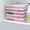 Caixa de armazenamento e conservação de alimentos estilo japonês, caixa para congelador de carne de geladeira, caixa selada para freezer compartimentada, caixa para preparo de cebola, gengibre, alho