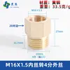 Adaptador de manómetro de cobre puro, reductor con roscas internas y externas M5M6M8M10M12M14*1.5M16 G1/4