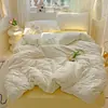 Nova Fronha de Edredom Simples Dupla Camada de Gaze com Malha Fresca tipo Nuvem para Casa Solteiro/Casal Estampada Lavável à Máquina Fronha de Edredom Atacado