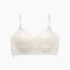 Top de tirante único de encaje sexy de verano, invisible, sin espalda, copas fijas, multiuso, sin varillas, espalda bonita