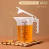 Taza medidora de plástico pp taza medidora para té con leche para hornear plástico de grado alimenticio taza graduada para uso doméstico taza medidora comercial gran capacidad