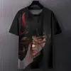 Camiseta de Manga Corta con Cuello Redondo para Hombre de Comercio Exterior Más Vendida Nueva en Amazon Estampado Digital Japonés Creativo de Anime