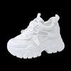 Nova Coleção Primavera 2025 Sapatos de Pai com Solado Grosso Femininos Mais Fáceis de Combinar Cor Plataforma Casual Sapatos Esportivos Sapatos Brancos Trbottomy