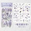 Manual de Colagem à Prova d'Água Autoadesivo Adesivos Decorativos DIY Estilo Ins Flores das Quatro Estações Linguagem das Flores Plantas Retro Flores Borboletas Adesivos