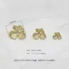 Botões Decorativos de Metal Pontilhados com Diamante e Pérola em Formato de Flor para Camisas, Tops, Suéteres, Casacos Femininos