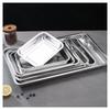 Plato Cuadrado de Acero Inoxidable Bandeja Rectangular Plato para Barbacoa Plato para Verduras Plato para Pescado a la Parrilla Plato para Comedor Plato para Arroz al Vapor Plato para Dumplings Plato de Gelatina de Piel de Burro