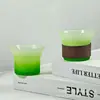 Taza de Café Creativa de Alta Gama con Patrón Vertical de Color Degradado para Colgar de la Oreja, Taza para Bebidas Frías, Taza para Malteada Helado, Vaso para Beber Doméstico