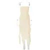 2025 Novo Estilo de Verão Moda Europeia e Americana Amazon Sexy Sexy Formato de Orelha Personalizado Vestido Assimétrico Envolto no Peito