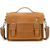 Bolso de Hombro de Cuero Genuino para Hombre Bolso Cruzado de Cuero Crazy Horse Bolso de Mano Pequeño de Piel de Vaca de Primera Capa Explosivo de TikTok para iPad Transfronterizo
