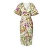 2026 Nova Roupa Feminina de Verão Gola V Francesa Manga Bufante Estampada Vestido Slim Vestido Chique para Chá 10285