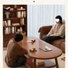 Mesa de Centro Pequeña para Uso Doméstico en Apartamentos Pequeños, Sala de Estar, Madera Maciza, Sensación de Alta Gama, Mesa de Té Pequeña, Nuevo Modelo 2026, Mesa Lateral Simple para Balcón, Mesa Pequeña