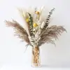 96 tallos de ramos de hierba de la pampa seca natural para decoración del hogar, adornos florales en un estilo pastoral wabi-sabi, ramos de flores secas vintage
