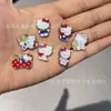 Aleación Color Duradero Brillante Plata Esmalte Gato Agujero Vertical Cuentas DIY Accesorios para Coleta Cadena de Teléfono Colgante Llavero Materiales