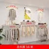 Expositor de parede para lojas de roupas, prateleiras para lojas de roupas masculinas e femininas, arara de chão, cabideiro, varão para pendurar